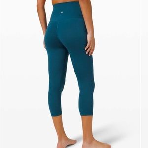 Lululemon align super high rise crop 21” blue borealis size 4 W6BI0S